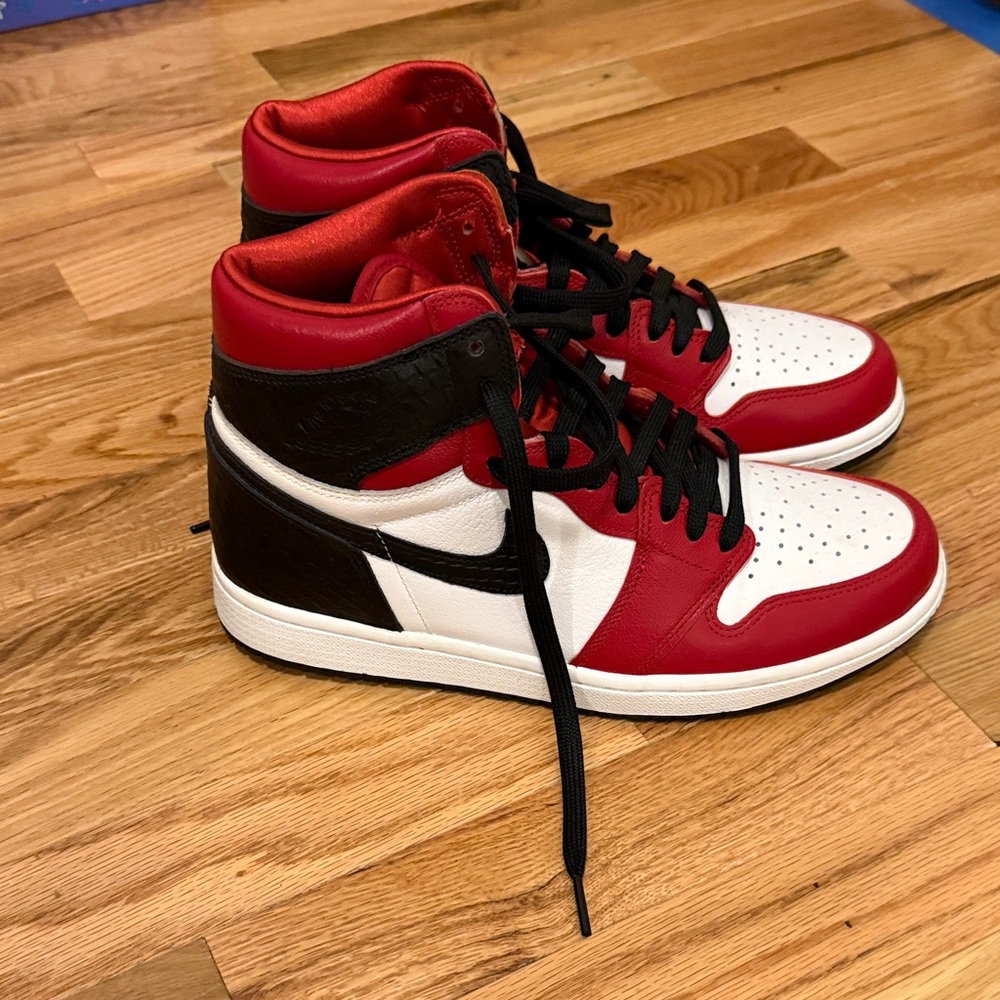 Nike Red and Black High-Top Sneakers